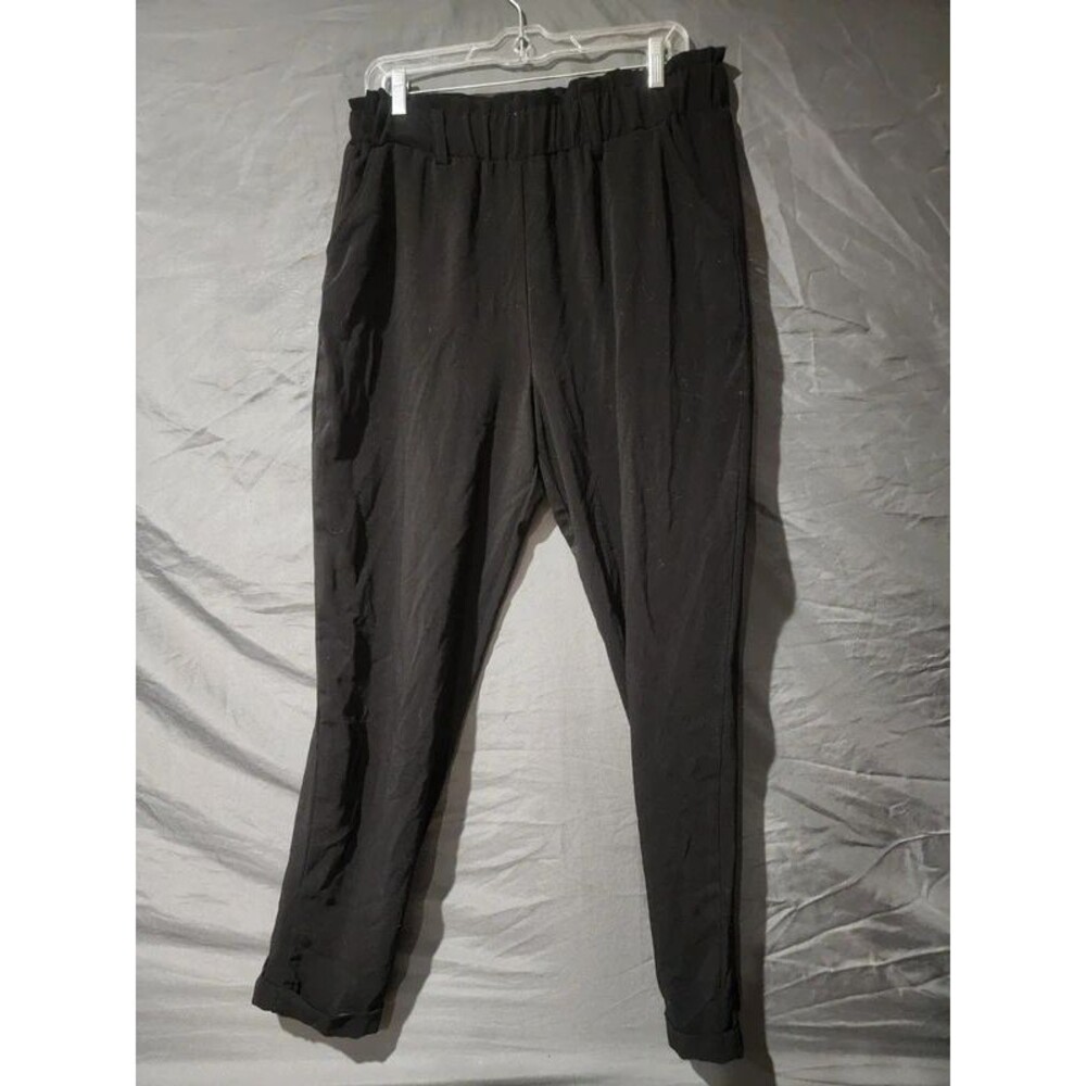 SO Black Pull-On Ankle Pants Casual Trousers L